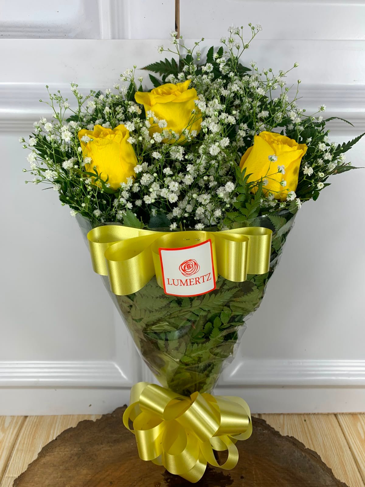 Buquê de 3 Rosas Amarelas