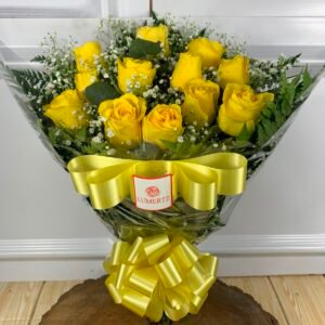 Buquê de 12 Rosas Amarelas