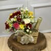 Cestinha Rústica de Flores do Campo e Freixenet 200ml