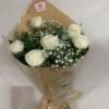 Buquê de 6 Rosas Brancas