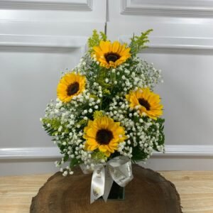 Arranjo Clássico de 4 Girassóis