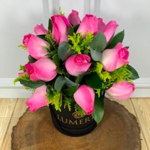 Alternative view of Box de 18 Rosas Cor-de-Rosa