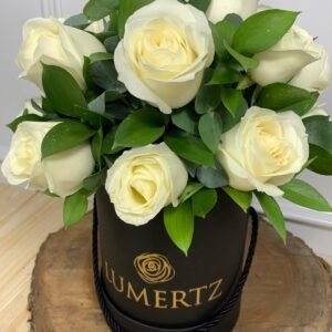 Alternative view of Box de 18 Rosas Brancas