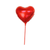 Balão Formato Coração com Vareta 18cm (Entregue Somente Mediante de Compra de Flor Junto)