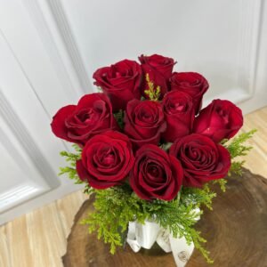 Vidro - Arranjo de 10 Rosas Vermelhas - Imagem 3