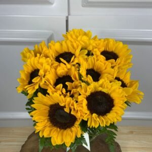 Alternative view of Vidro - Arranjo de 10 Girassóis