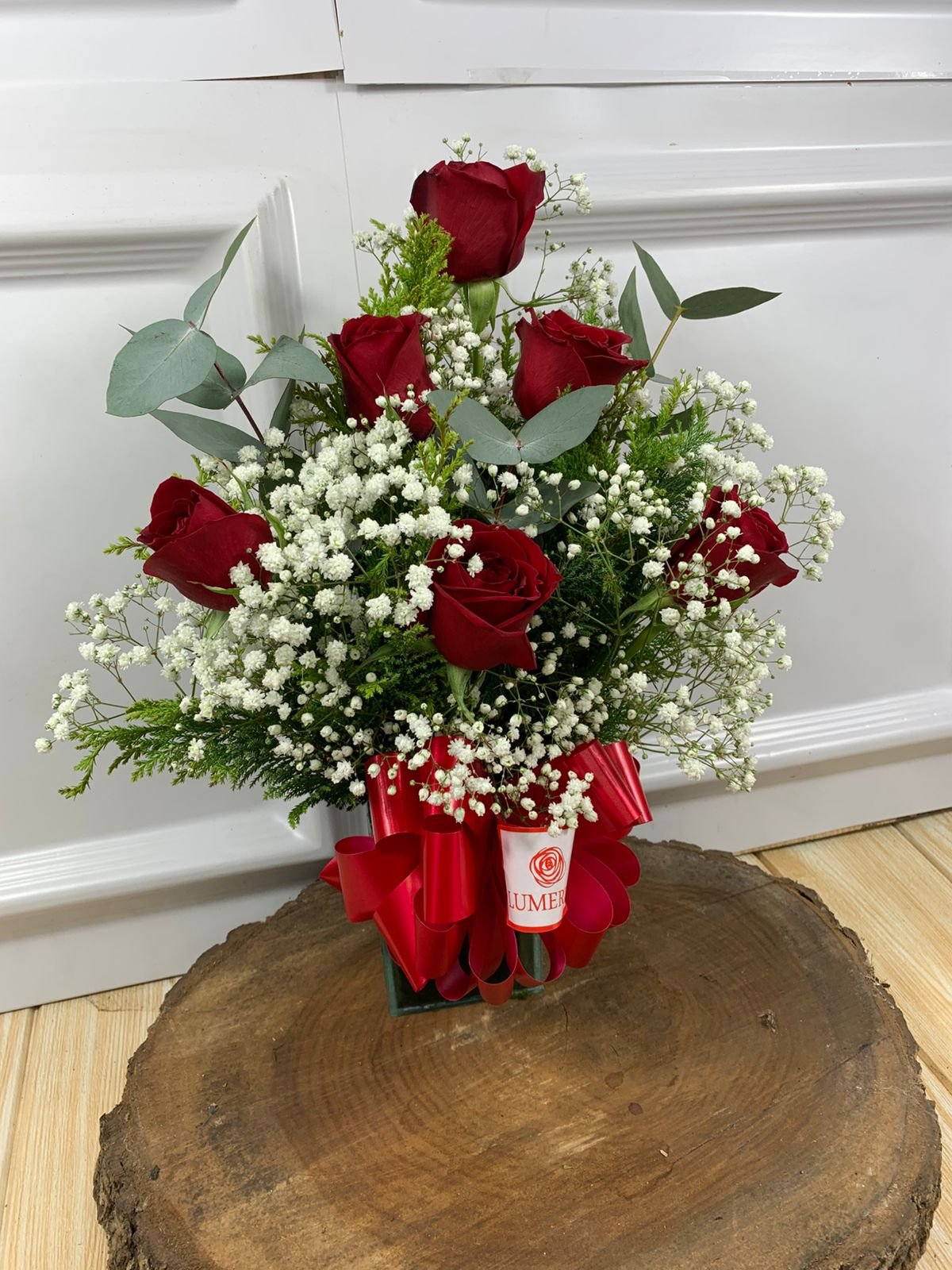 Arranjo Clássico - 6 Rosas Vermelhas - Imagem 2