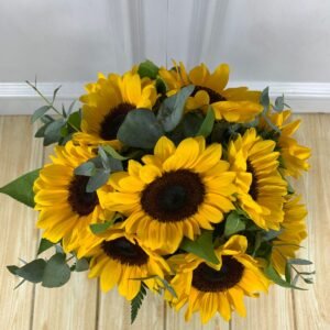 Alternative view of Vidro - Arranjo de 10 Girassóis