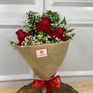 Buquê 3 Rosas Vermelhas Abertas