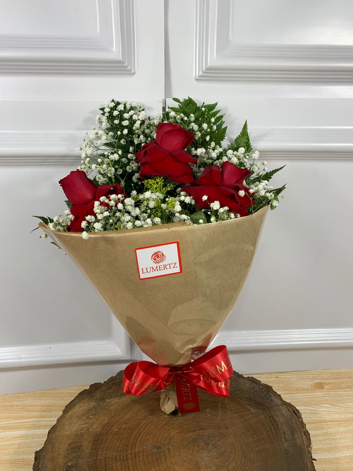 Buquê 3 Rosas Vermelhas Abertas