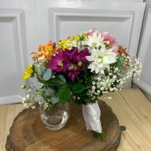 Buquê de Noiva - Flores do Campo Pequeno - Não Acompanha Vaso de Vidro