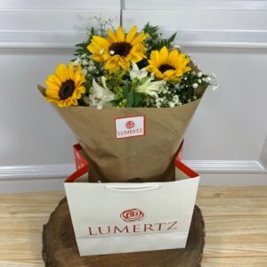 Buquê Na Sacola - 3 Girassóis