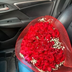 Buquê de 100 Rosas Vermelhas