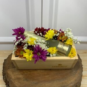 Box Madeira - Freixenet 200ml e Flores do Campo Margaridinhas Coloridas