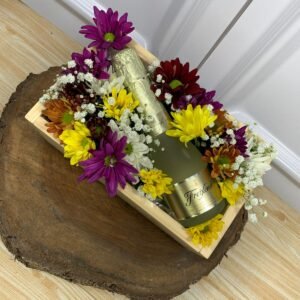 Alternative view of Box Madeira - Freixenet 200ml e Flores do Campo Margaridinhas Coloridas