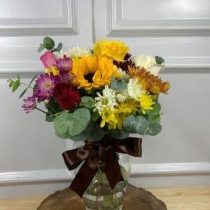 Vidro - Arranjo Alto de Flores do Campo