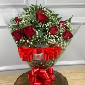 Buquê de 8 Rosas Vermelhas