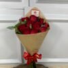 Buquê Papel Kraft Clean - 10 Rosas Vermelhas