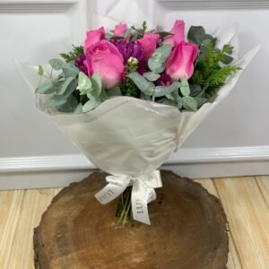 Alternative view of Buquê Tons Rosados - 6 Rosas Cor-De-Rosa