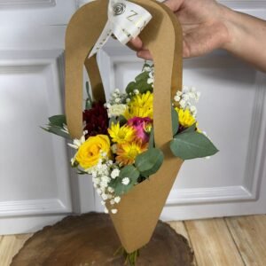 Buquê Na Sacolinha Kraft - Flores Do Campo