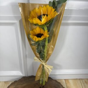 Buquê Na Embalagem Floral - 2 Girassóis