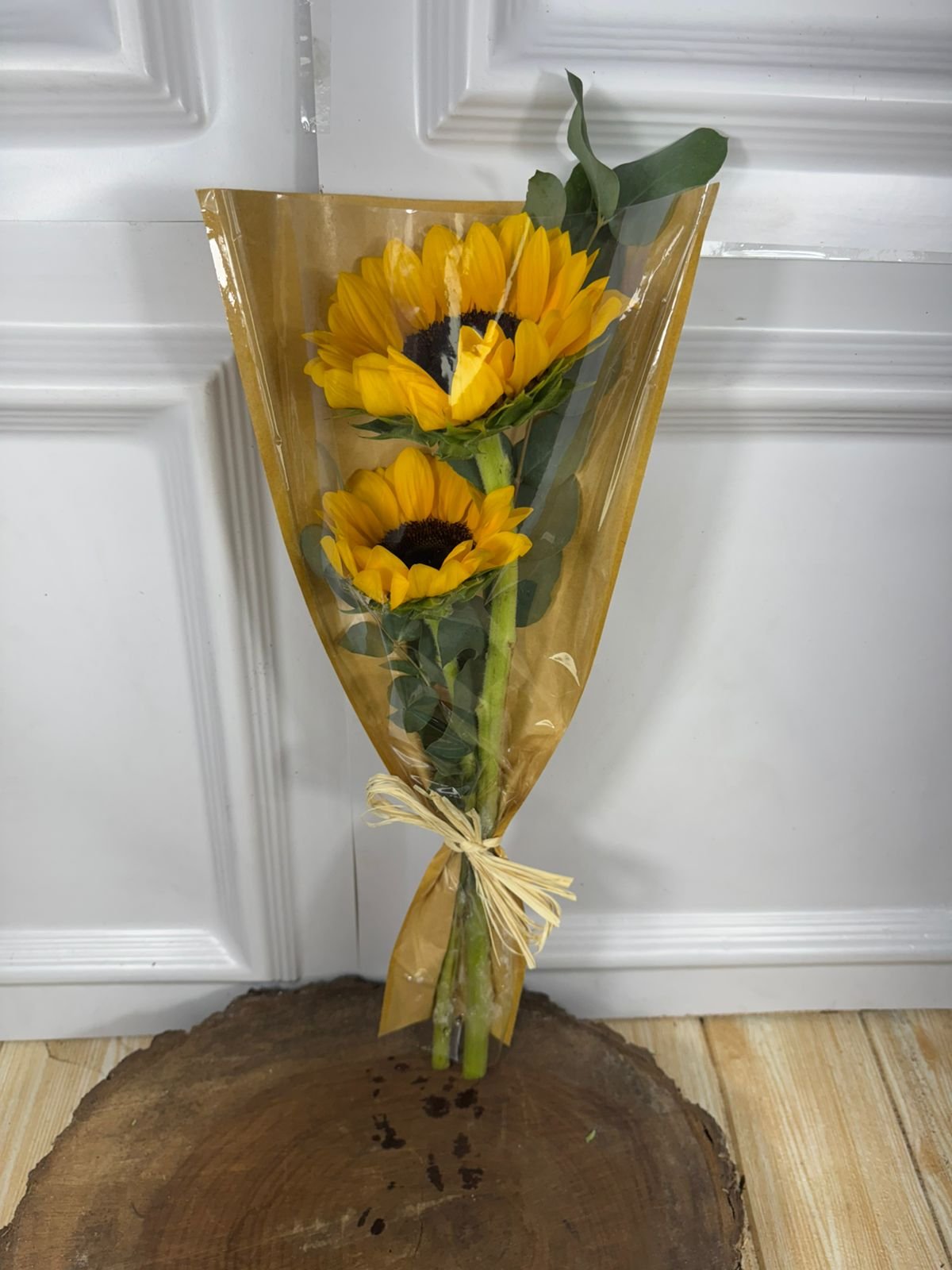 Buquê Na Embalagem Floral - 2 Girassóis