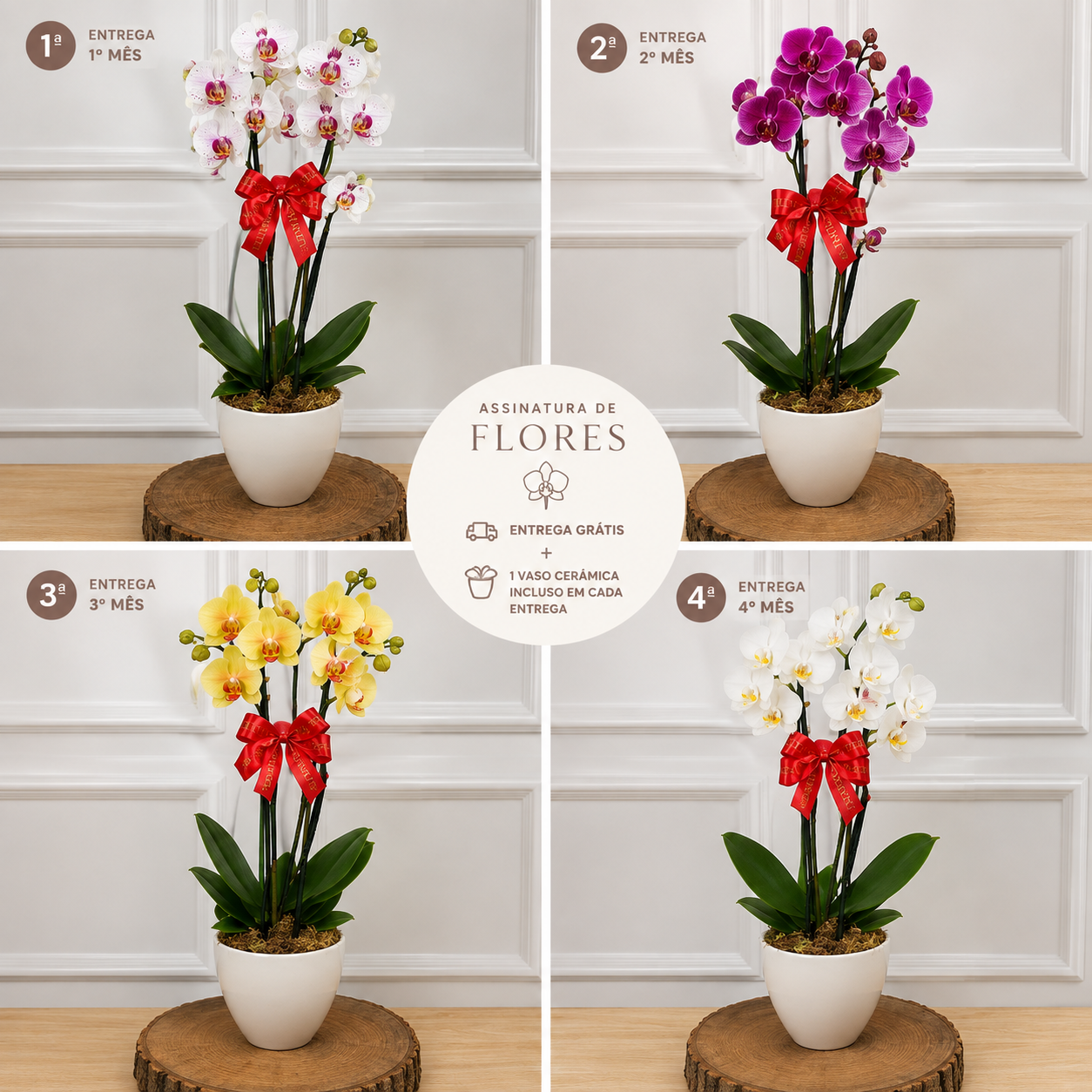 Assinatura Floral - Orquídea em Cerâmica - Escolha a Frequência - Imagem 2