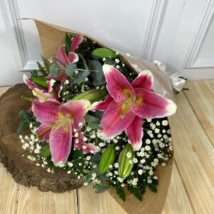 Buquê de 6 Galhos de Lírios Rosa